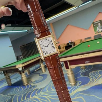 TW Factory Cartier Blue Balloon 33*27/31*24MM Brown Bracelet Square Women Wrist Watch